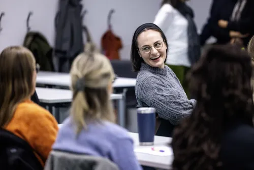 Classroom with teachers and students