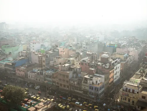 Air pollution over New Delhi.