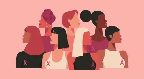 Illustration of women with breast cancer