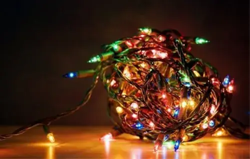 Tangled christmas lights