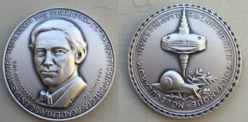 A picture of the Svedberg Prize medal
