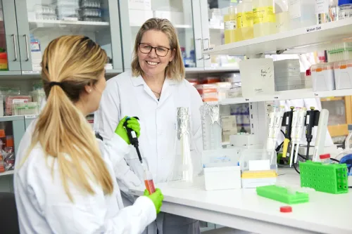 Sophie Erhardt, Head of the Department of Physiology and Pharmacology, in her laboratory.
