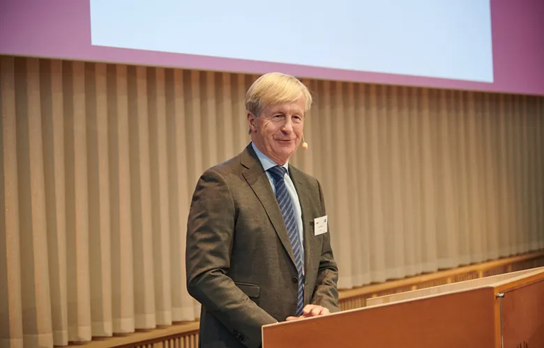 Carl Bennet at the inauguration ceremony of AIMES on 30 September 2020, in Biomedicum.