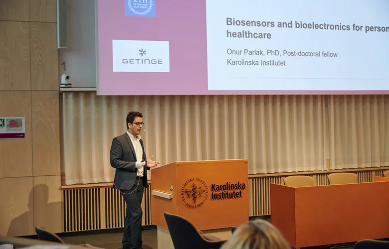 Onur Parlak at inauguration of AIMES in Biomedicum on 30 September 2020