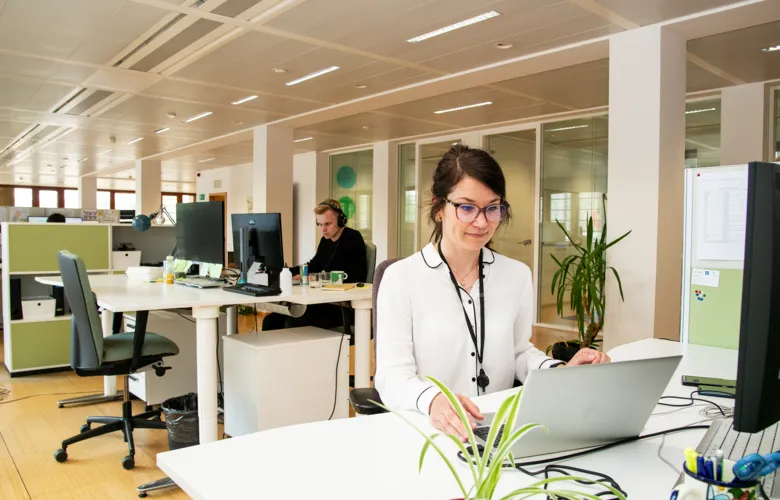 Sanna Sjöblom at the Stockholm Trio office in Brussels.