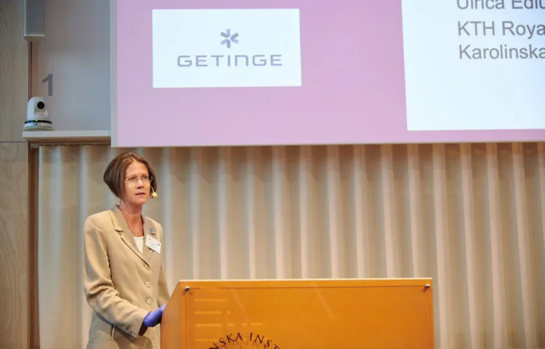 Ulrica Edlund talks at the inauguration of AIMES on 30 September 2020 in Biomedicum
